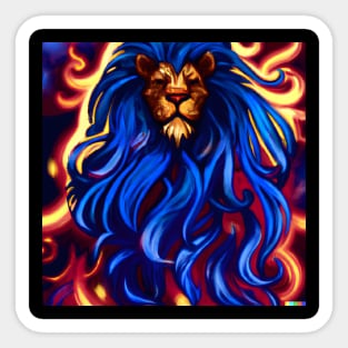 MYSTIC BLUE LION Sticker